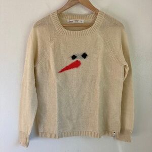 Woolrich Cream Sweater with Red and Black Accents